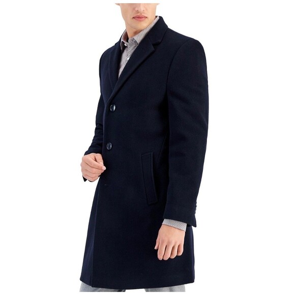 Nautica Other - $450 NEW NAUTICA Mens 42R Navy Wool Cashmere Classic 38" Long OverCoat Jacket